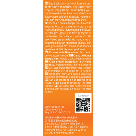Weleda Replenishing Hand Cream Sea Buckthorn