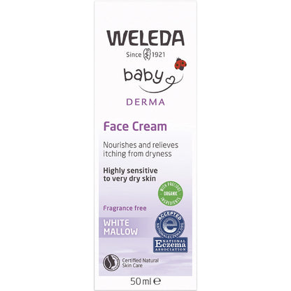 WELEDA Baby Derma Face Cream White Mallow Fragrance Free 1 x 50ml