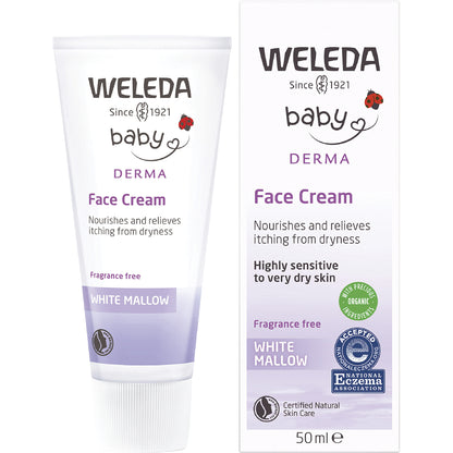 WELEDA Baby Derma Face Cream White Mallow Fragrance Free 1 x 50ml