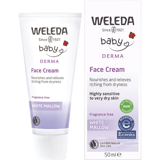 WELEDA Baby Derma Face Cream White Mallow Fragrance Free 1 x 50ml