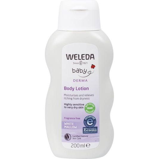 WELEDA Baby Derma Body Lotion White Mallow Fragrance Free 1 x 200ml
