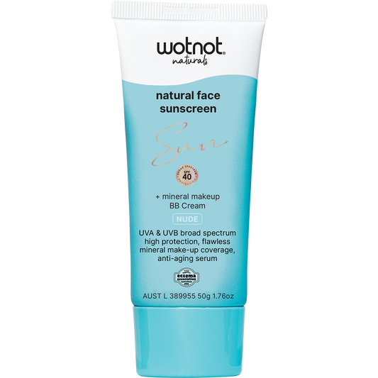 Wotnot Natural Face Sunscreen + BB Cream SPF40 Nude