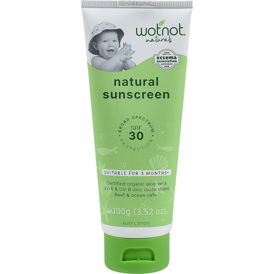 Wotnot Natural Sunscreen SPF 30 Suitable For 3 Months+