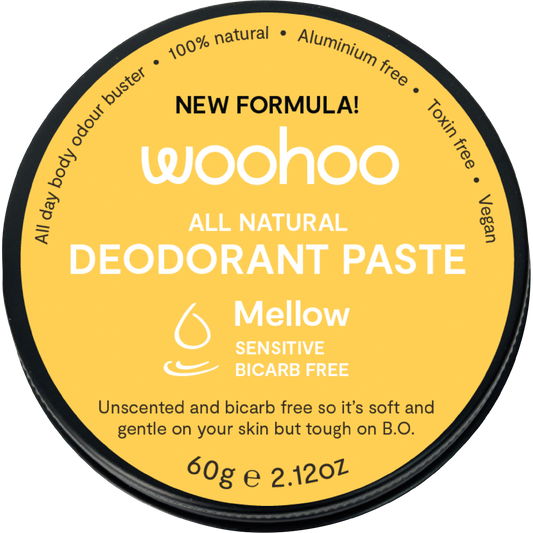Woohoo Body Deodorant Paste Tin Mellow Sensitive Bicarb Free