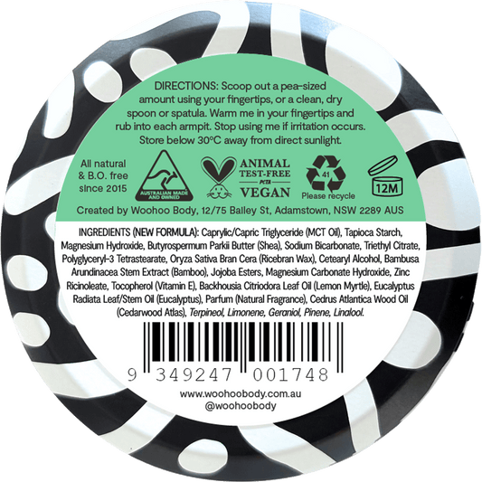 Woohoo Body Deodorant Paste Tin Wild Extra Strength
