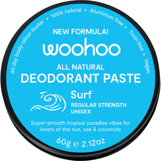 Woohoo Body Deodorant Paste Tin Surf Regular Strength