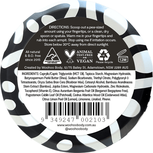 Woohoo Body Deodorant Paste Tin Tux Extra Strength