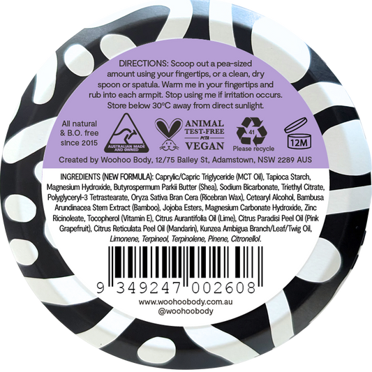 Woohoo Body Deodorant Paste Tin Pop Extra Strength