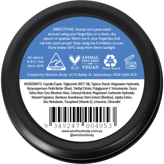 Woohoo Body Deodorant Paste Tin Drift Extra Strength