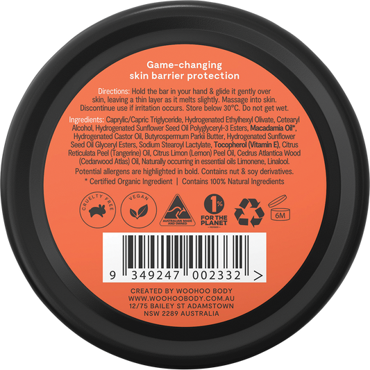 Woohoo Body Bestie Solid Body Moisturiser Tin Dry Skin & Tattoo Care