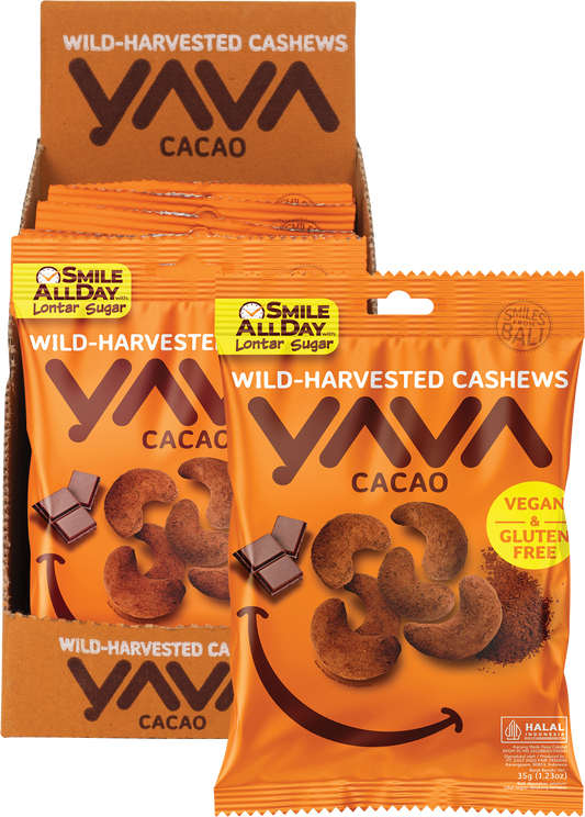 YAVA Wild-Harvested Cashews Cacao - Box of 10