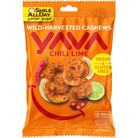 YAVA Wild-Harvested Cashews Chili Lime - Box of 10