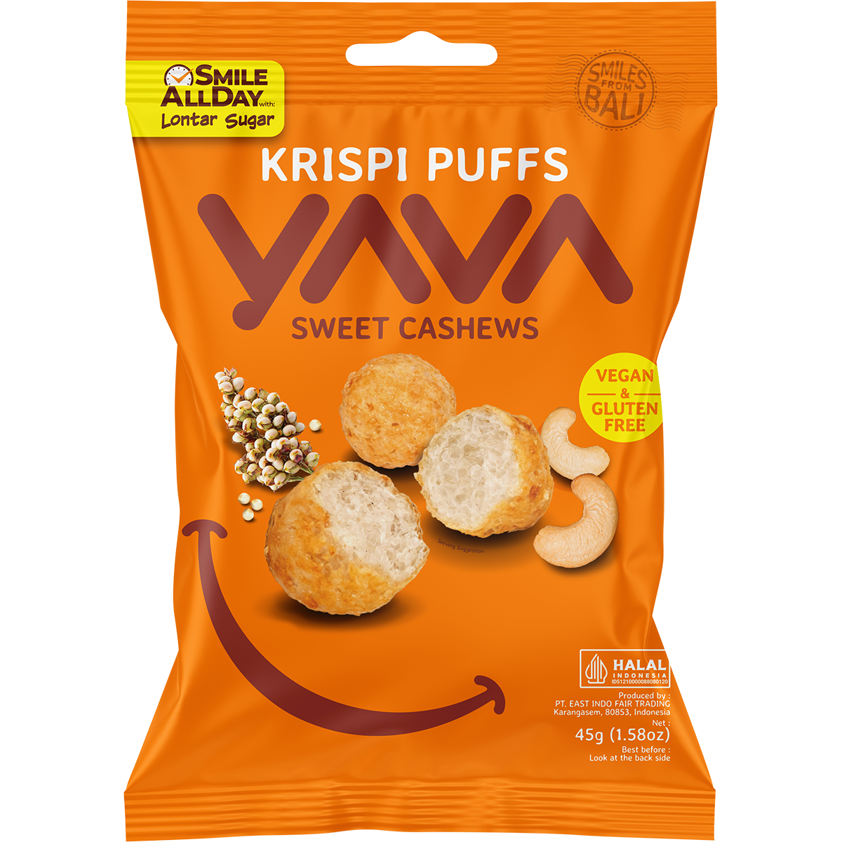 YAVA Krispi Puffs Sweet Cashews