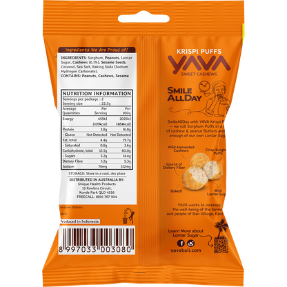 YAVA Krispi Puffs Sweet Cashews