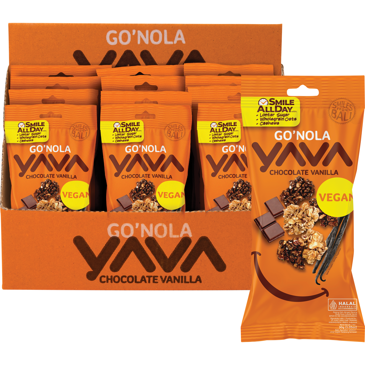 YAVA Go'Nola Chocolate Vanilla - Box of 12
