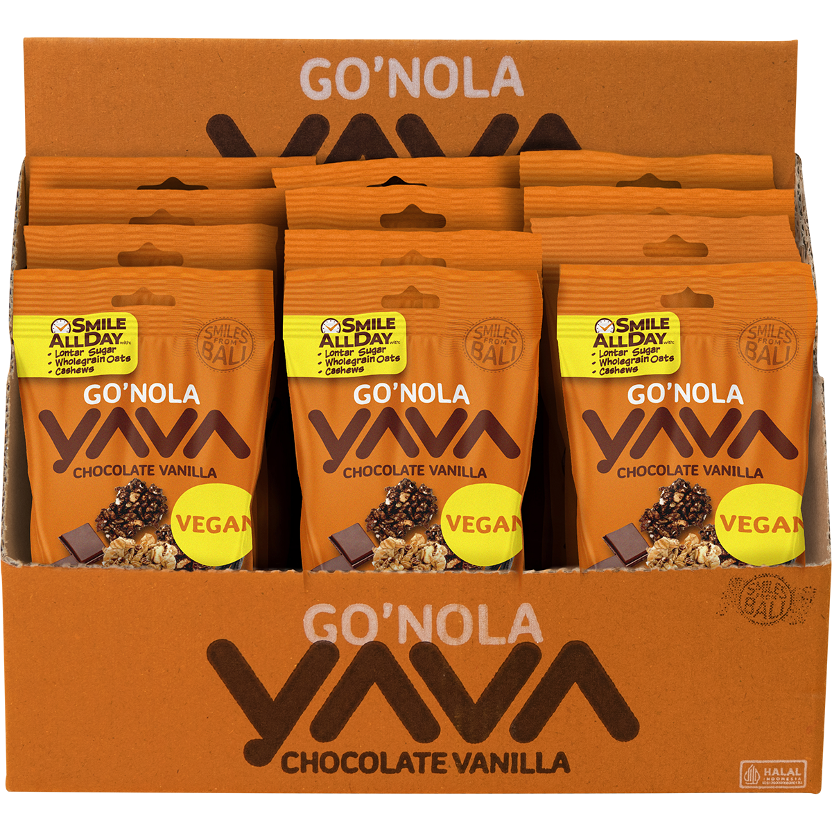 YAVA Go'Nola Chocolate Vanilla - Box of 12