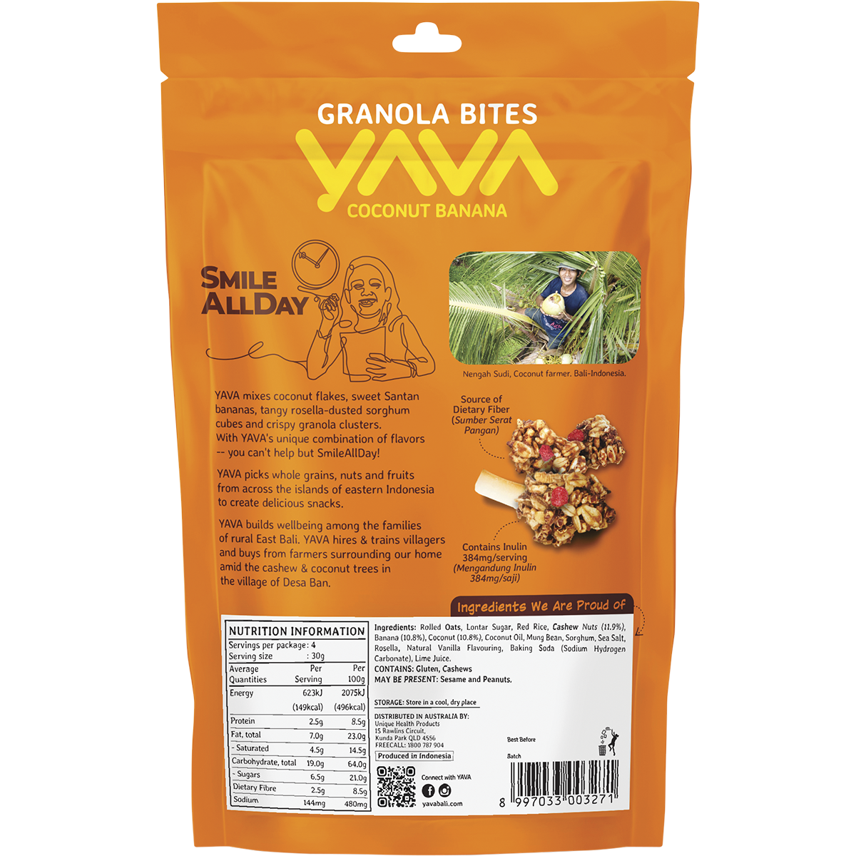 YAVA Granola Bites Coconut Banana