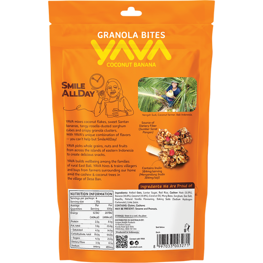 YAVA Granola Bites Coconut Banana