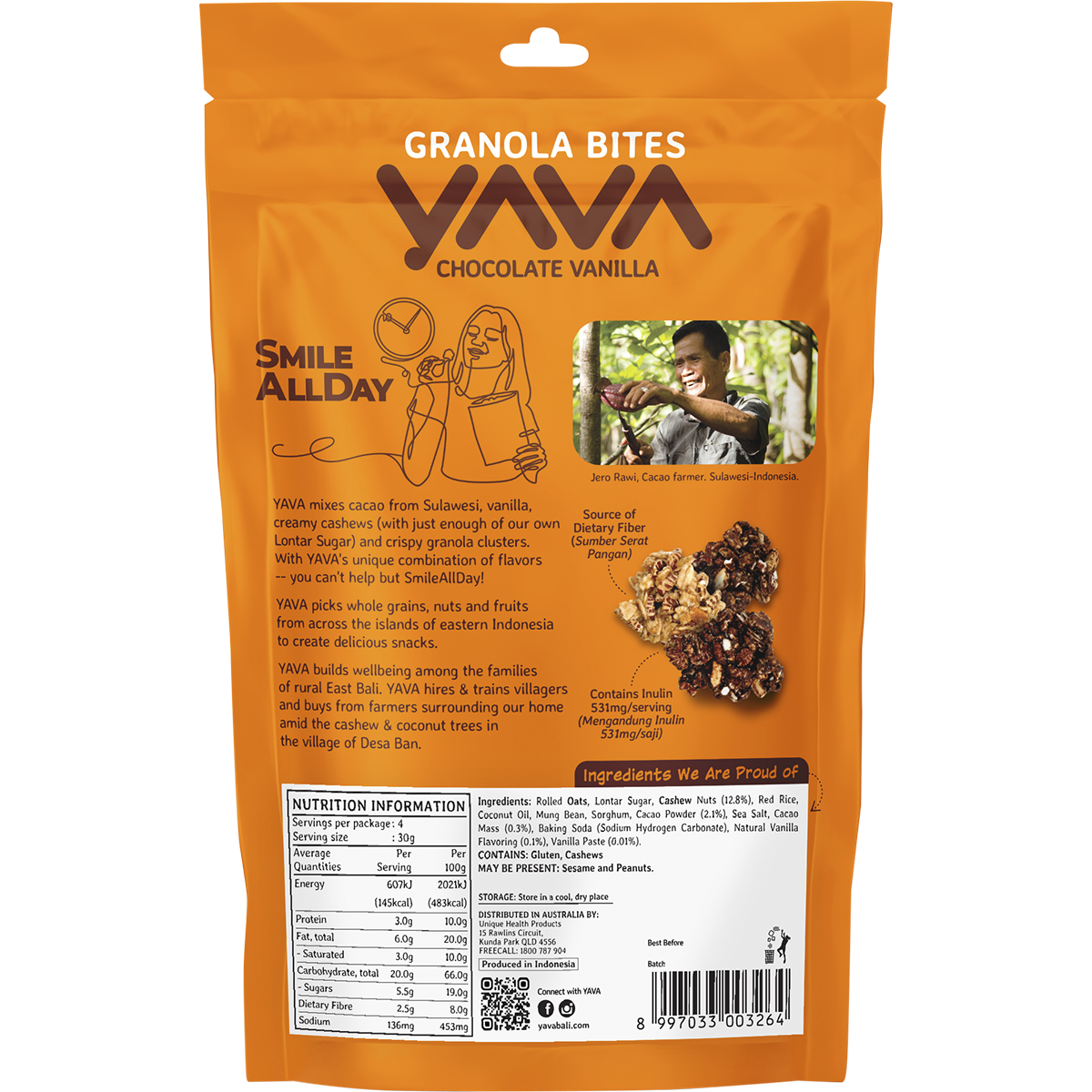 YAVA Granola Bites Chocolate Vanilla