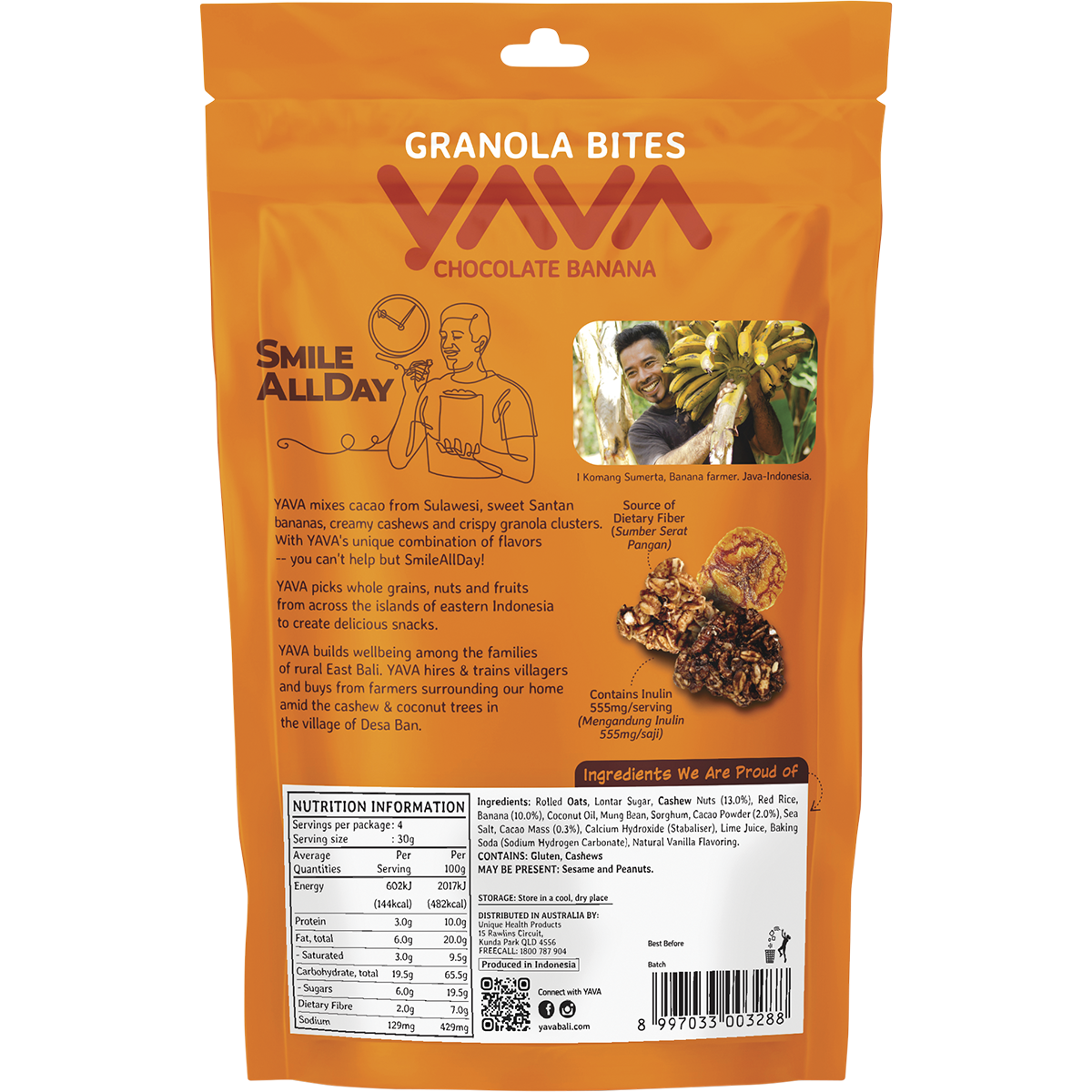 YAVA Granola Bites Chocolate Banana