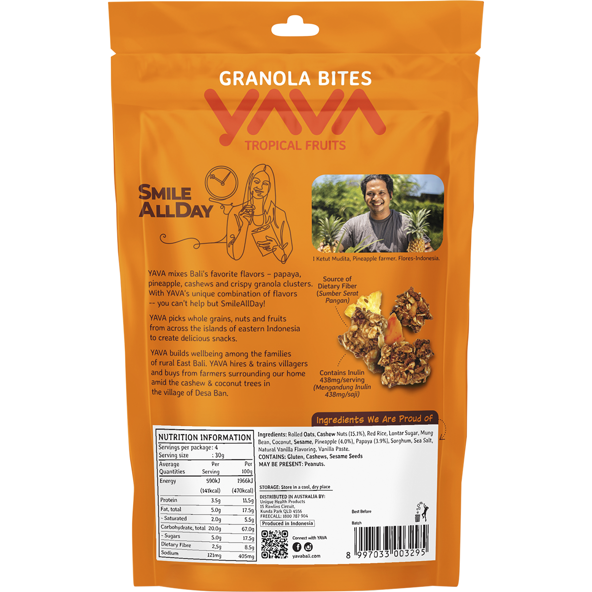 YAVA Granola Bites Tropical Fruits