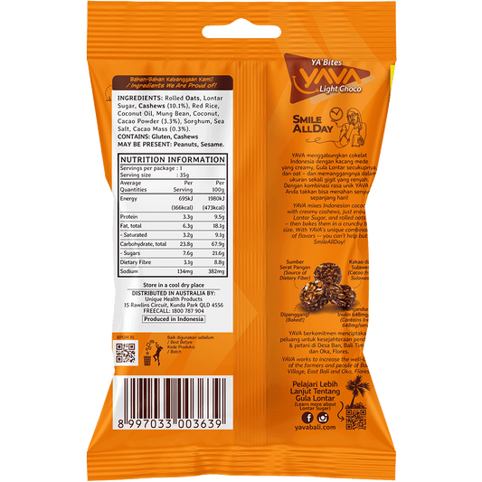 YAVA YA'Bites Granola Snack Light Choco - Box of 8