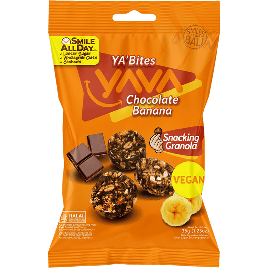 YAVA YA'Bites Granola Snack Chocolate Banana - Box of 8