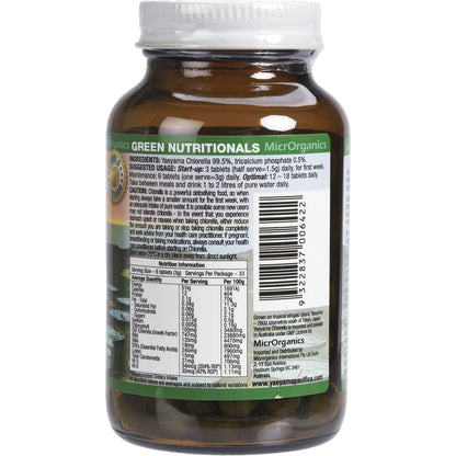 GREEN NUTRITIONALS Yaeyama Pacifica Chlorella Tablets 500mg 1 x 200 Tabs