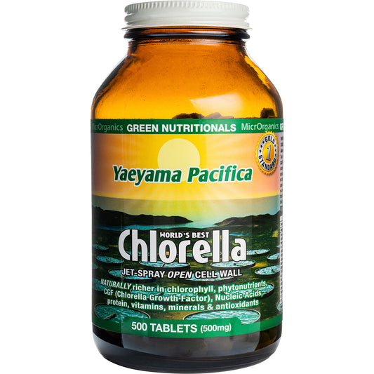 GREEN NUTRITIONALS Yaeyama Pacifica Chlorella Tablets 500mg 1 x 500 Tabs