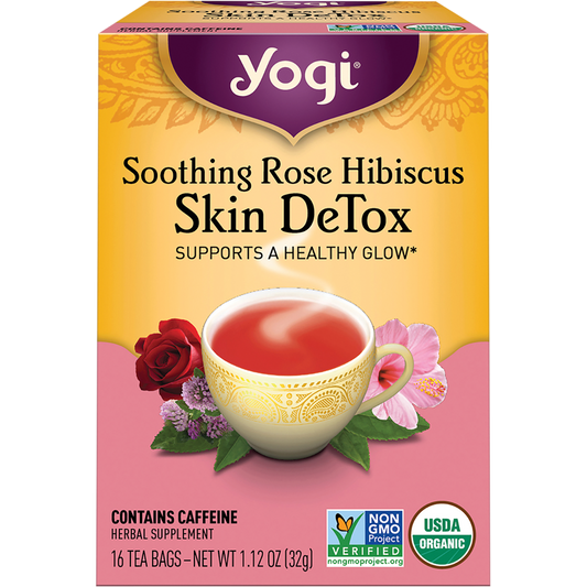 Yogi Tea Herbal Tea Bags Rose Hibiscus Skin DeTox