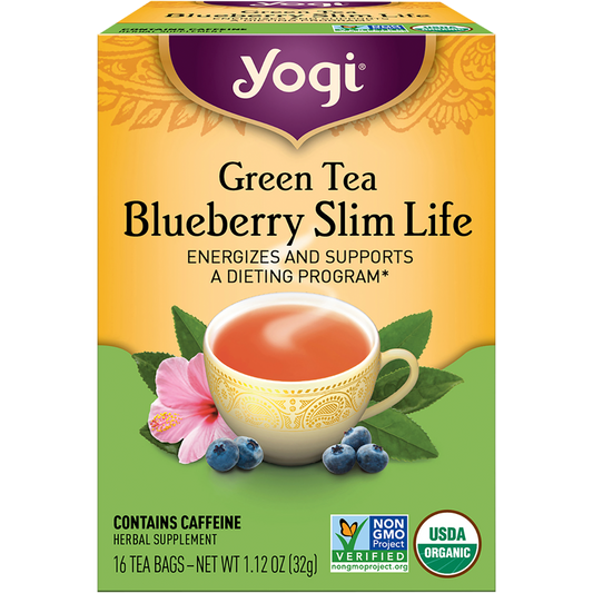 Yogi Tea Herbal Tea Bags Green Tea Blueberry Slim Life