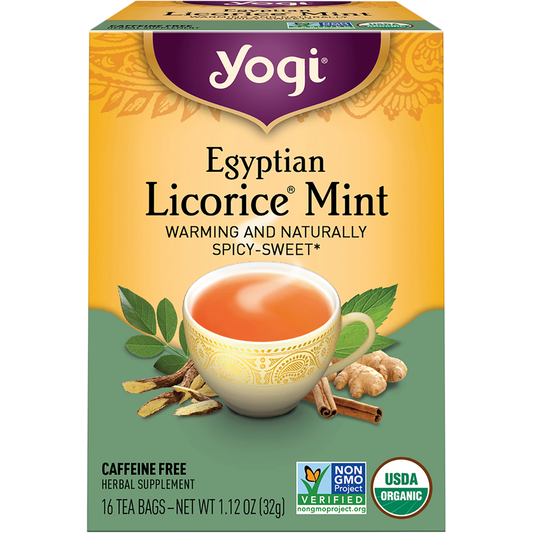 Yogi Tea Herbal Tea Bags Egyptian Licorice Mint
