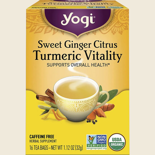 Yogi Tea Herbal Tea Bags Sweet Ginger Citrus Turmeric Vitality