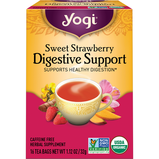 Yogi Tea Herbal Tea Bags Sweet Strawberry Digestive Support