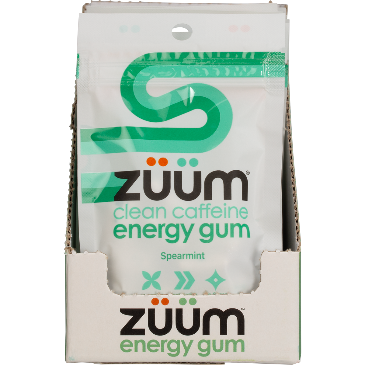 Zuum Energy Gum Spearmint - Box of 16
