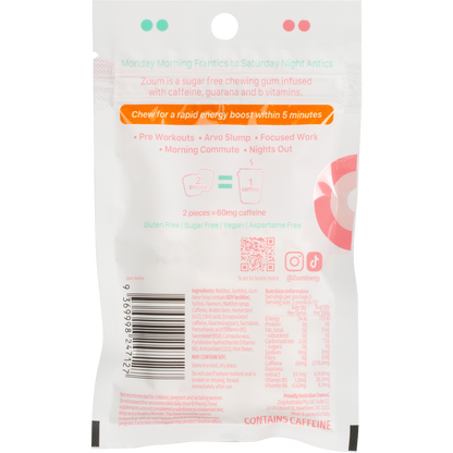 Zuum Energy Gum Watermelon - Box of 16