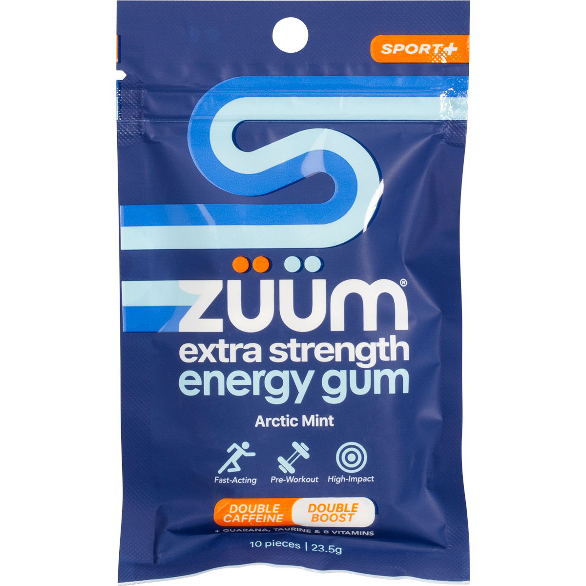 Zuum Energy Gum Extra Strength Sport Arctic Mint Hasta - Box of 16