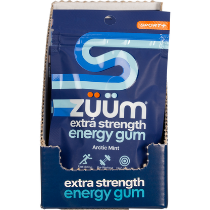 Zuum Energy Gum Extra Strength Sport Arctic Mint Hasta - Box of 16